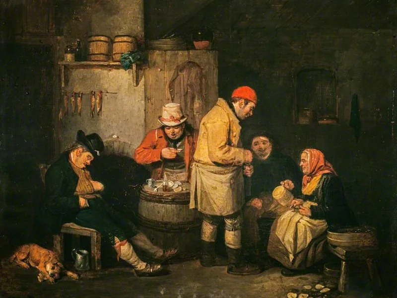 1784-John Burnet - Una cantina di ostriche a Leith